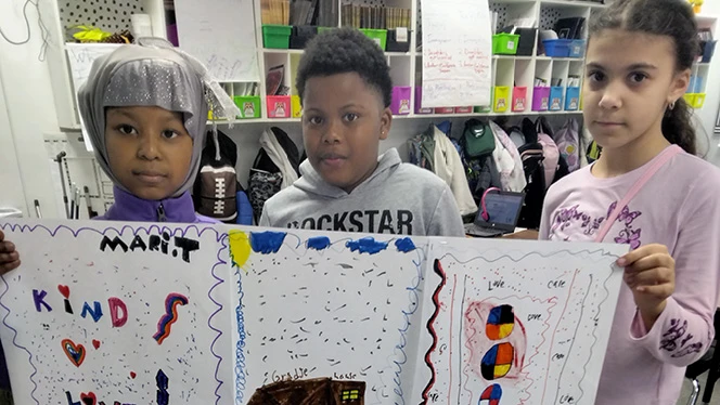K-8 School in Cincinnati: Orion Academy upper elementary students participate in Math Camp on Saturdays.