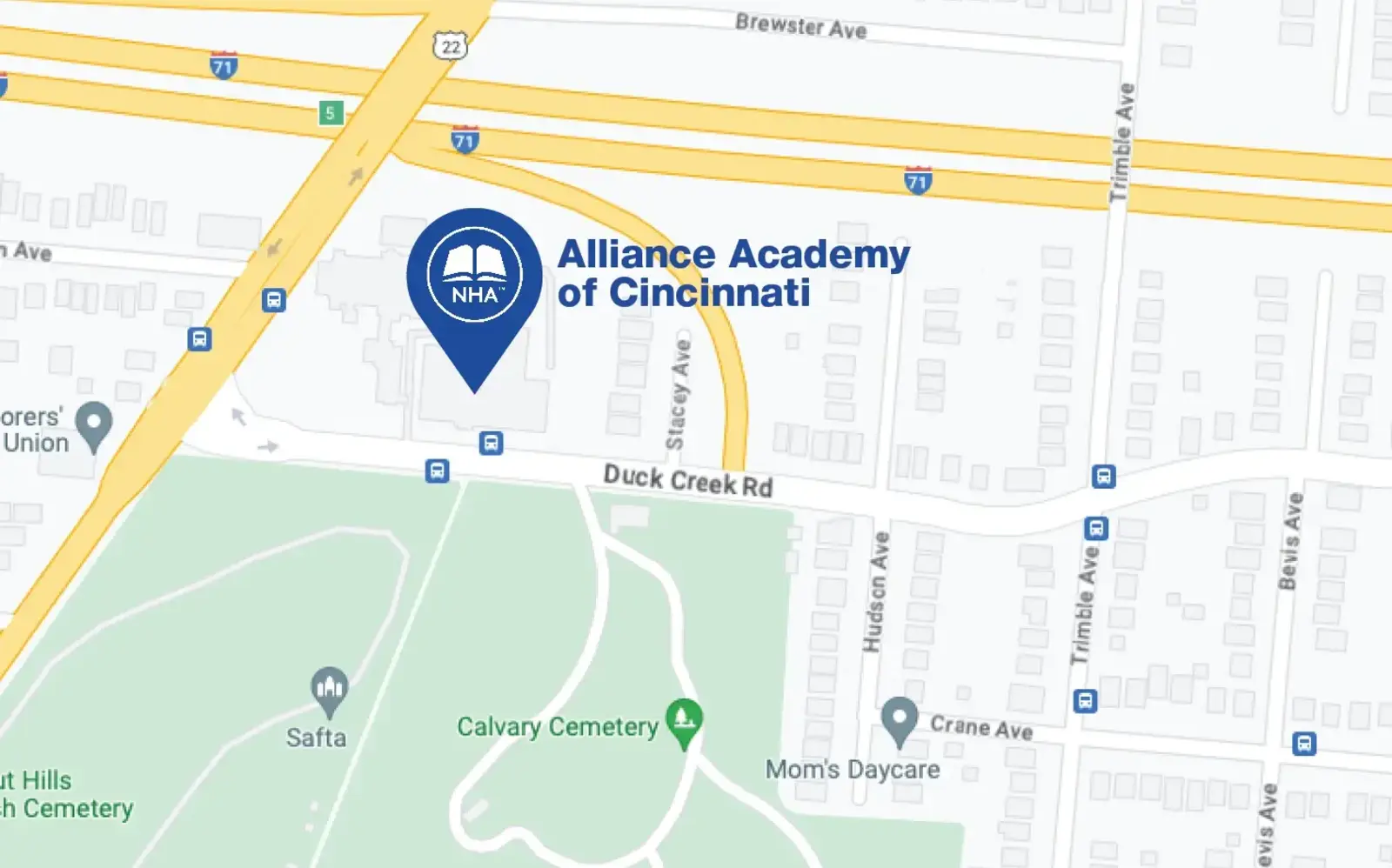 Map for Alliance Academy of Cincinnati