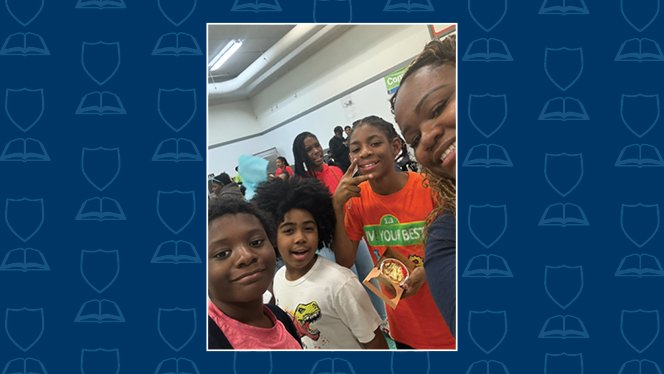 K-8 School in Cincinnati: Orion Academy's teacher D’Andra Pinder won Excellence in Teaching award