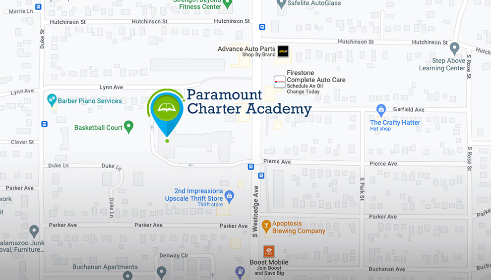 Map to Paramount Charter Academy