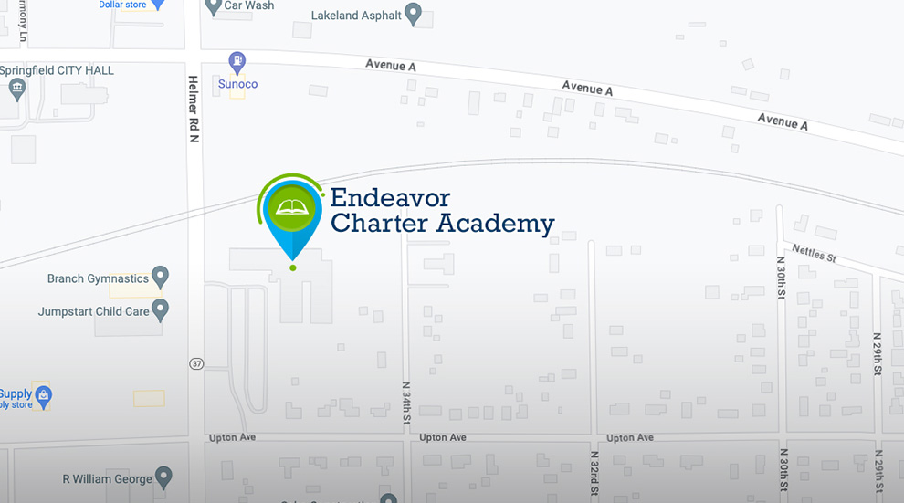 Map to Endeavor Charter Academy