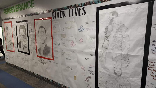 North Dayton lined its halls with student-created murals of Black icons.
