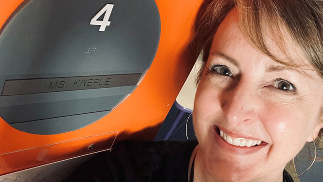 Y5-8 School in Holland: Eagle Crest teacher, Kari Kreple, celebrates 28 years at the school.