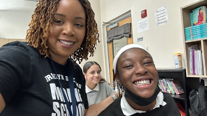 K-8 School in Brooklyn: Brooklyn Dreams' ELA teacher provides test prep to Brooklyn Dreams students.