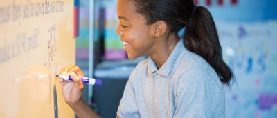 Student completing work