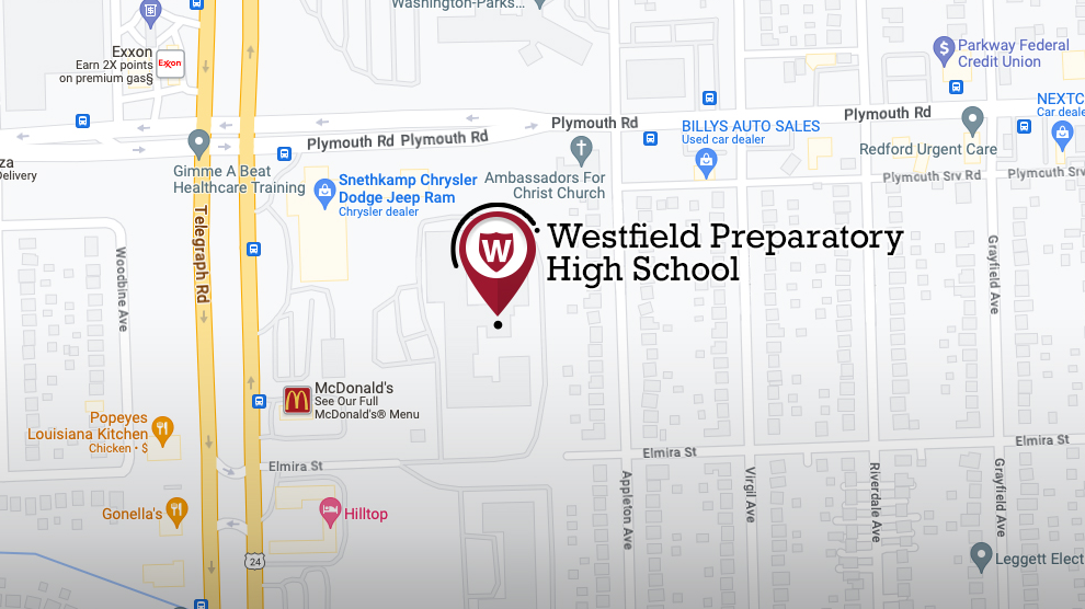 Map of Westfield Preparatory High School