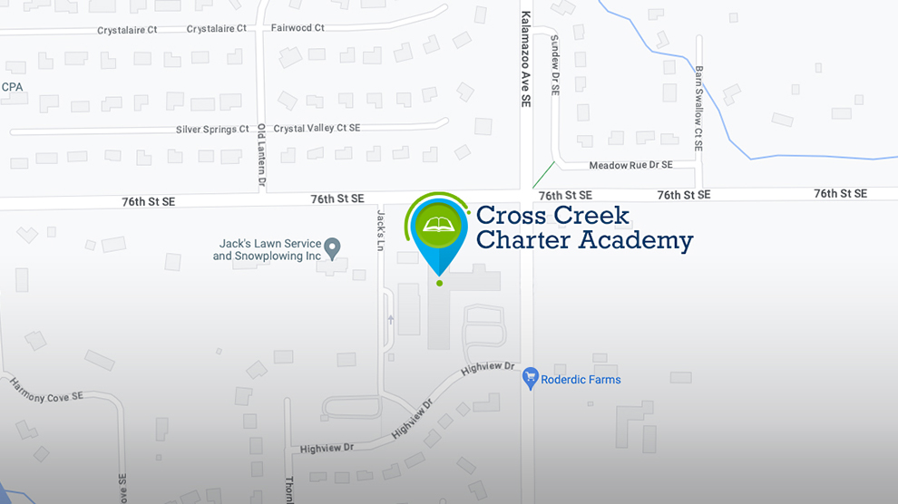 Map to Cross Creek Charter Academy