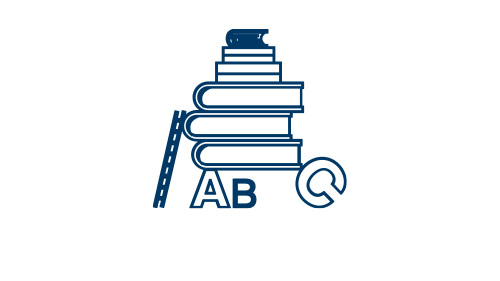 Stack of books with ABCs illustration
