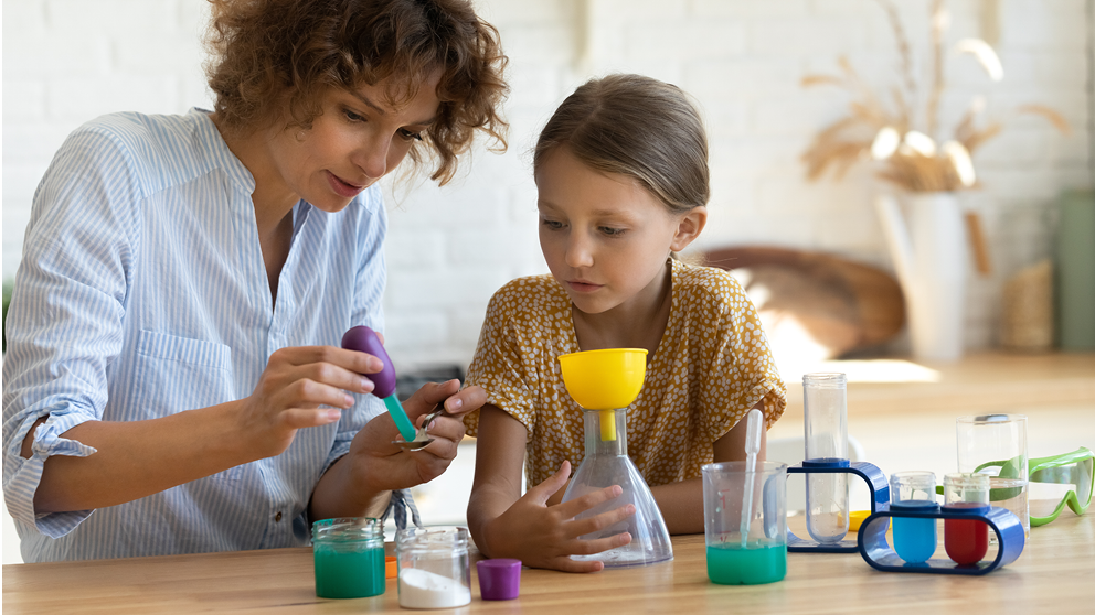 Parent picking up student from class