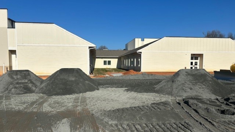Construction progress on Phoenix Academy in High Point, North Carolina