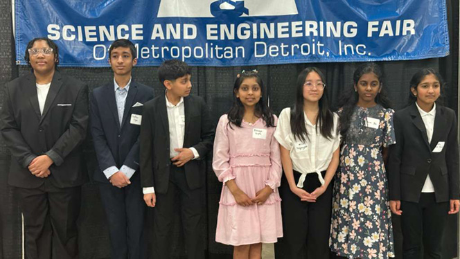 Y5-8 School in Plymouth: Plymouth Scholars third through eighth grade students participate in science fair.