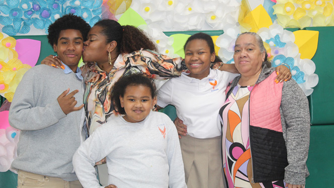 K-8 School in Brooklyn: Brooklyn Excelsior families attended a Mother's Day Bruch event.