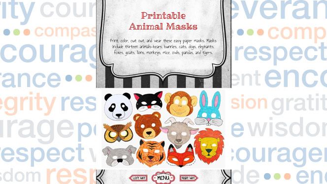 printable animal masks