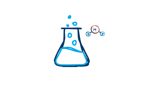 Magnifying glass looking at plant illustration