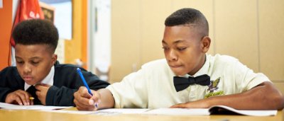 Students completing work