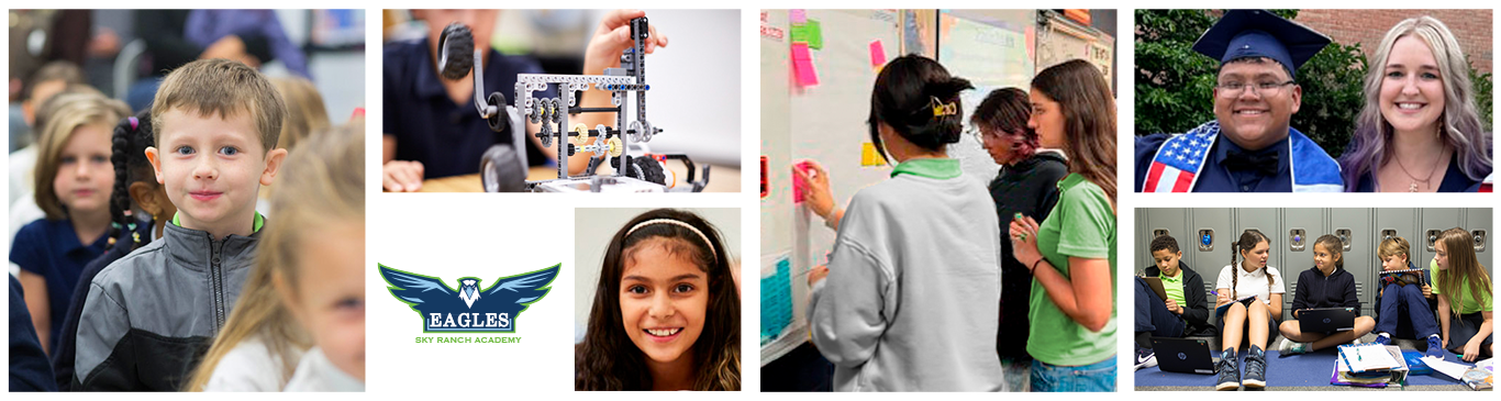 Photo collage of activities at Sky Ranch
