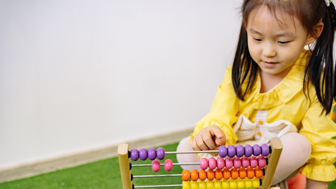 girl with abacus