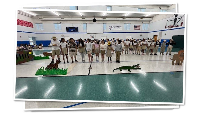 Greensboro art students created the props.