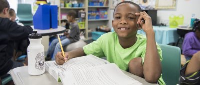 Student completing work