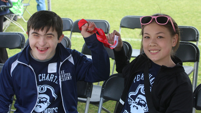 K-8 School in Apex: The Middle School Buddy Club at Peak Charter Academy pairs students one-on-one with Exceptional Children students.