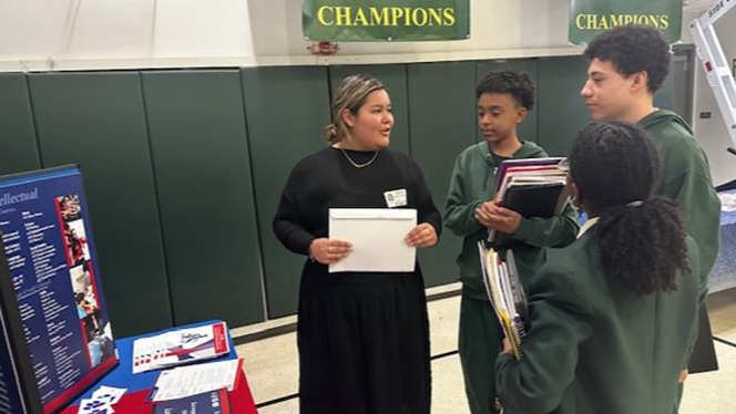Brooklyn Scholars students attend a high school fair.