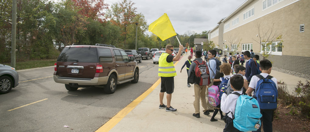 Helping students during pick-up time