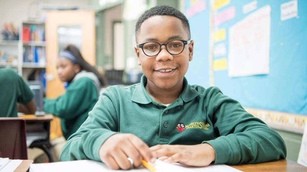 Student reading a book