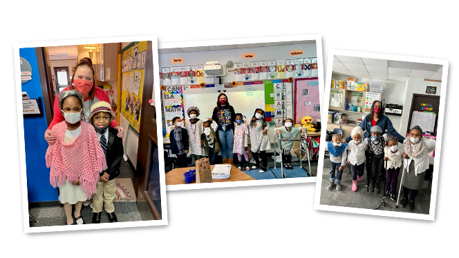 Students dressing up as old people