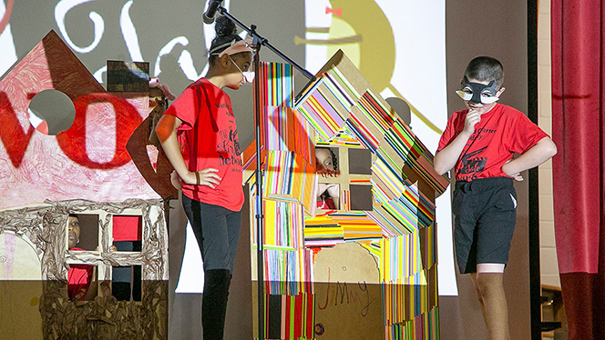 K-6 School in Redford Charter Twp.: Westfield Charter 4-6 grade students put on a play during a summer program.