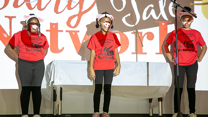 K-6 School in Redford Charter Twp.: Westfield Charter 4-6 grade students put on a play during a summer program.