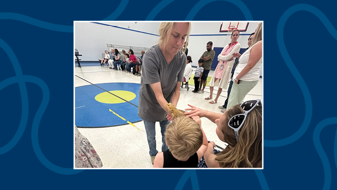 K-8 School in Apex: Peak Charter Academy incoming kindergartens welcome exotic animals