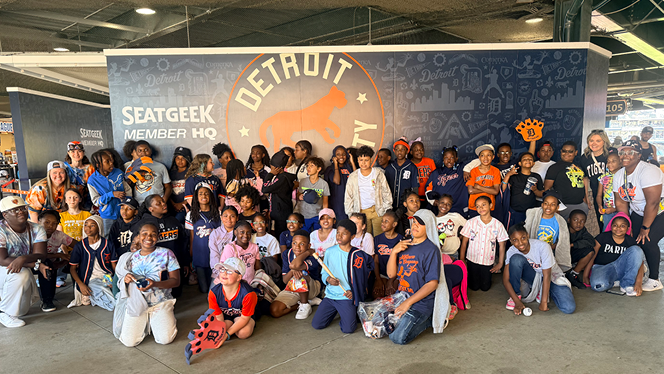 K-8 School in Mount Clemens: Prevail Academy students participate in the Detroit Tigers’ Class Outside series.