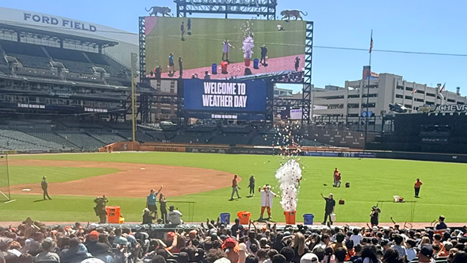 K-8 School in Mount Clemens: Prevail Academy students participate in the Detroit Tigers’ Class Outside series.