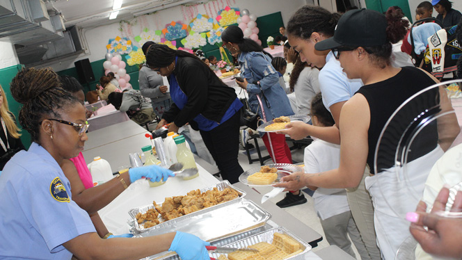K-8 School in Brooklyn: Brooklyn Excelsior families attended a Mother's Day Bruch event.
