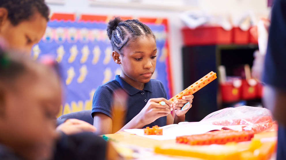 Student reading a book