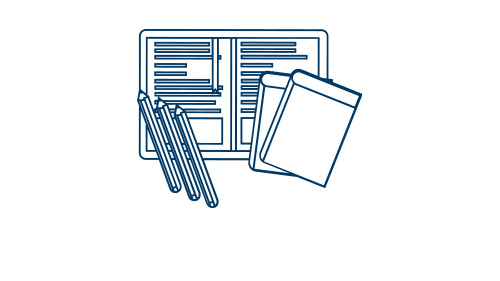 Book with pencils illustration