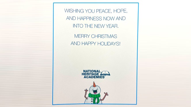 NHA holiday card