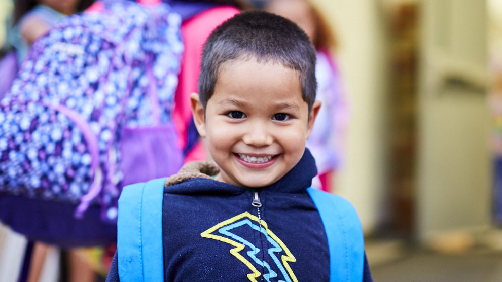 Student reading a book