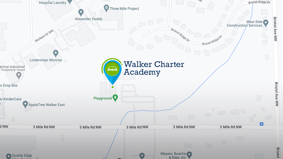 Map to Walker Charter Academy