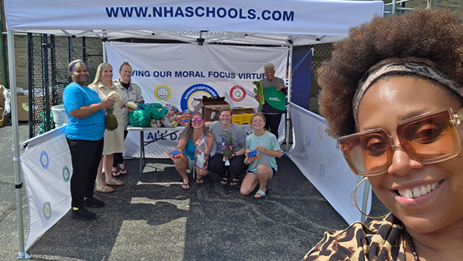 K-8 School in Cincinnati: Alliance Academy of Cincinnati Hosts Produce Pop-up on its Front Lawn