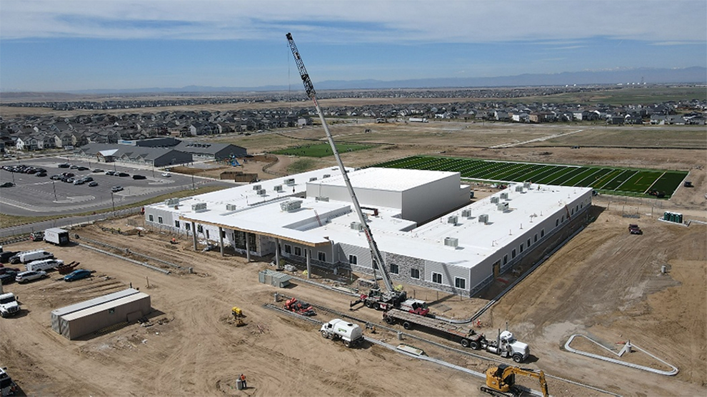 K-9 School in Watkins: Sky Ranch Academy's high school is undergoing construction.