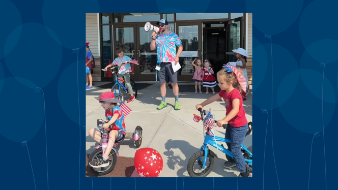 K-8 School in Colorado Springs: Mountain View celebrates 4th of July with annual Bike Parade