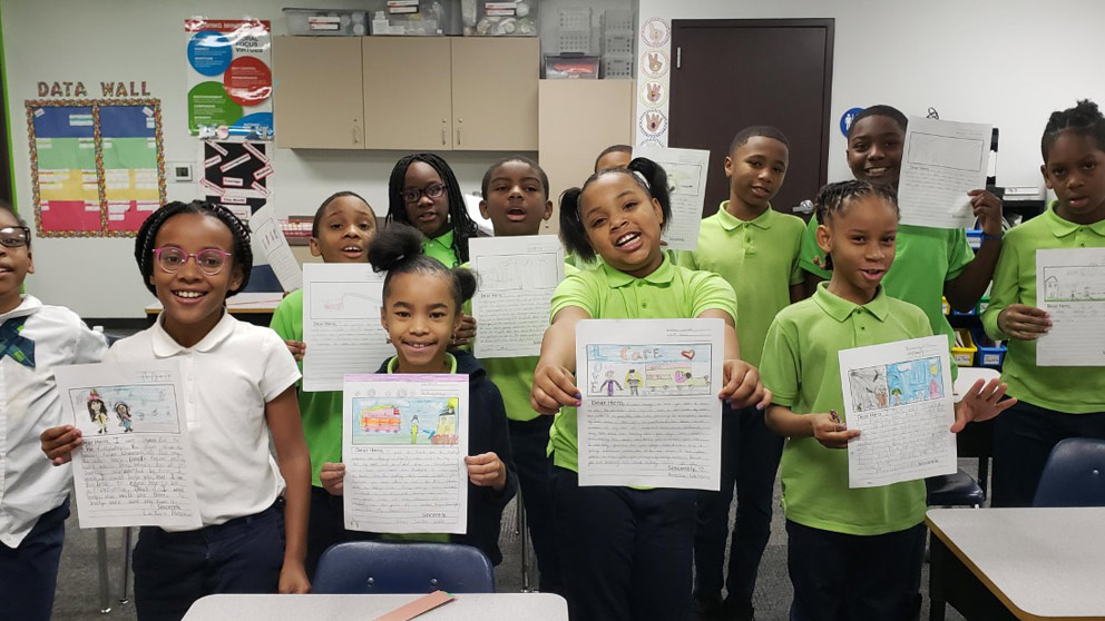 Detroit Students Partner with Operation Gratitude to Send Letters to Previous and Current Military Members
