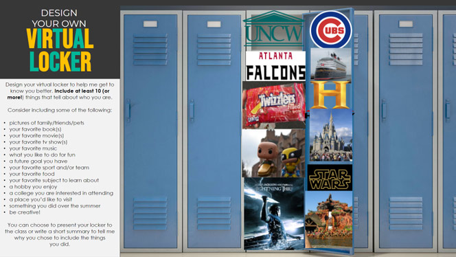 Another decorated virtual locker.