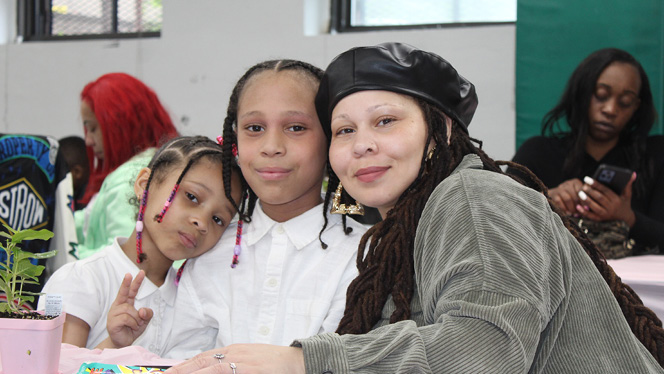K-8 School in Brooklyn: Brooklyn Excelsior families attended a Mother's Day Bruch event.