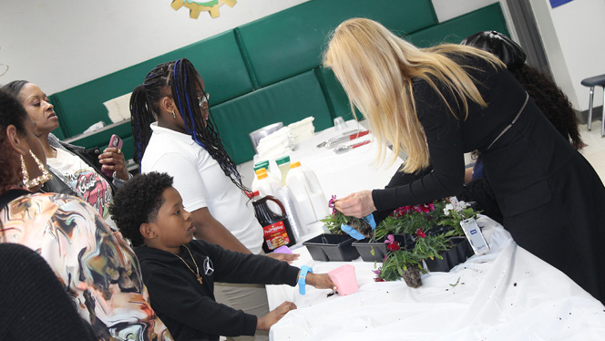 K-8 School in Brooklyn: Brooklyn Excelsior families attended a Mother's Day Bruch event.