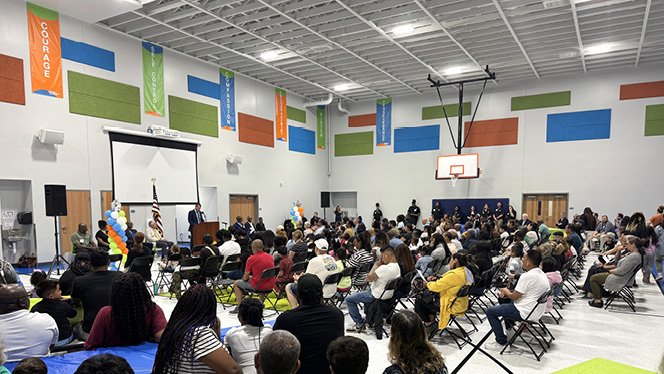 K-5 School in Durham: North Oak Academy celebrates their grand opening and start of their first school year.