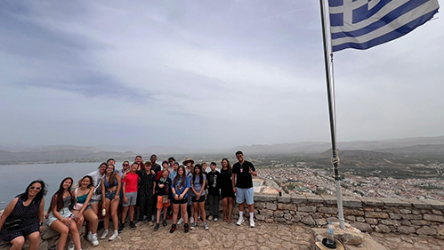 Group photo in Greece
