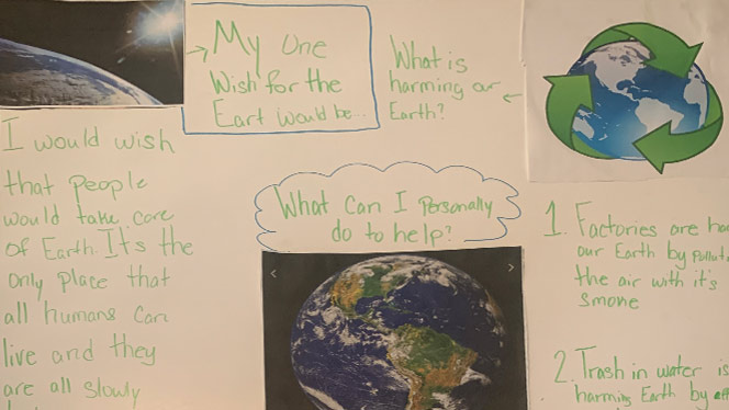 student made Earth Day poster