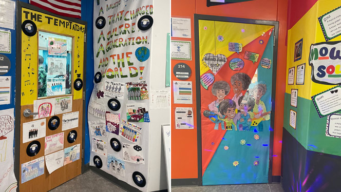 Fortis celebrated Black History Month with a door decorating contest and a Motown theme.
